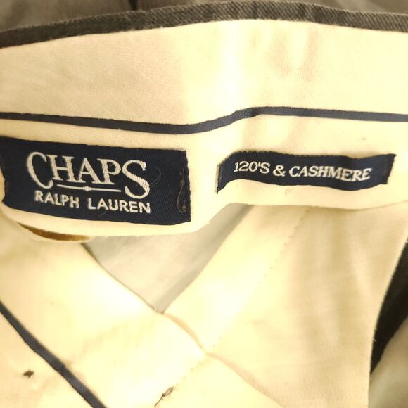 Chaps Ralph Lauren Mens 36x31 Gray Grey Super 120s Wool & Cashmere Dress Pants - Picture 3 of 7